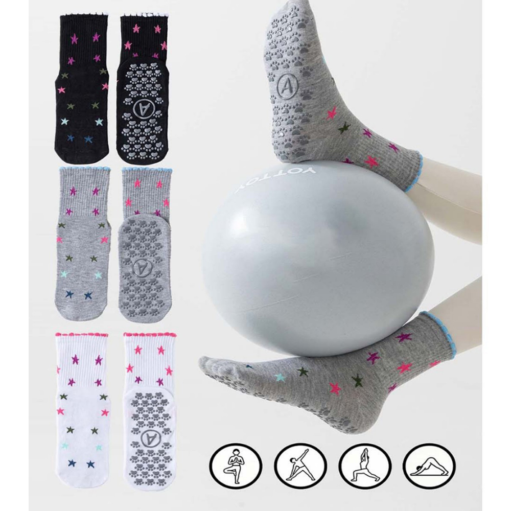 Pilates Yoga Gifts - Trend Colorful Stars Yoga Socks Cute