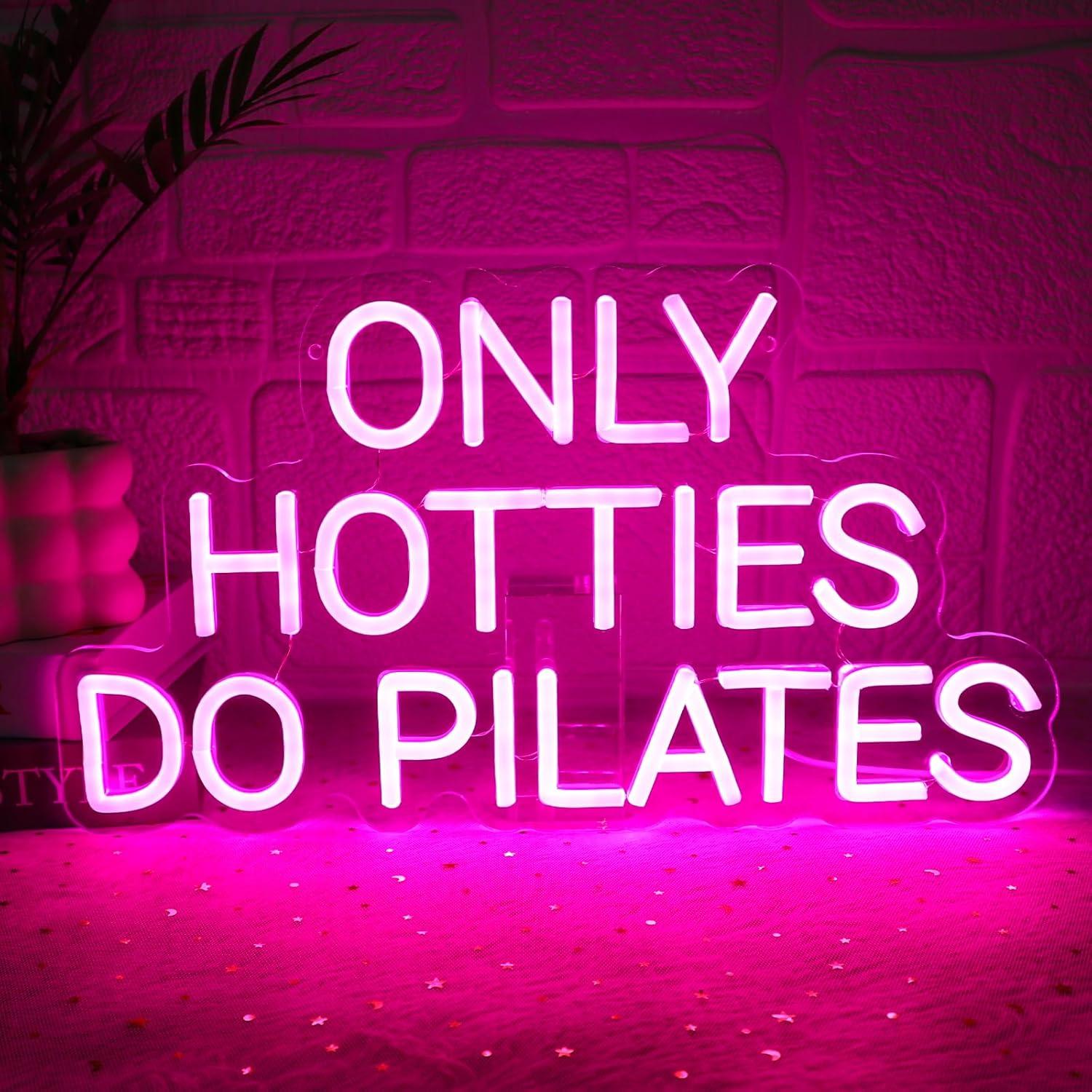 Only Hotties Do Pilates Neon S - Pilates Yoga Gifts recension och pris