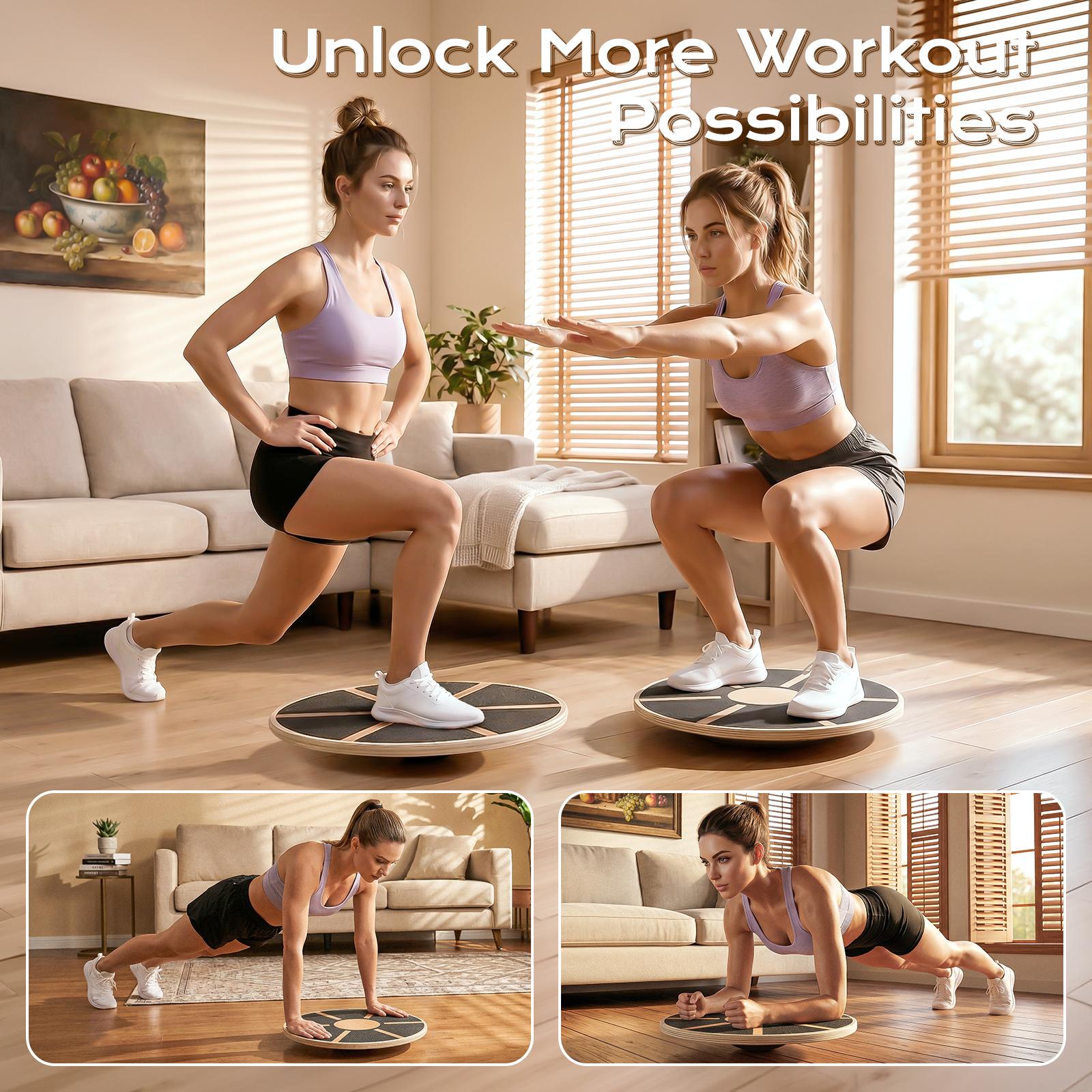 Non-Slip Wooden Balance Board  - Pilates Yoga Gifts recension och pris