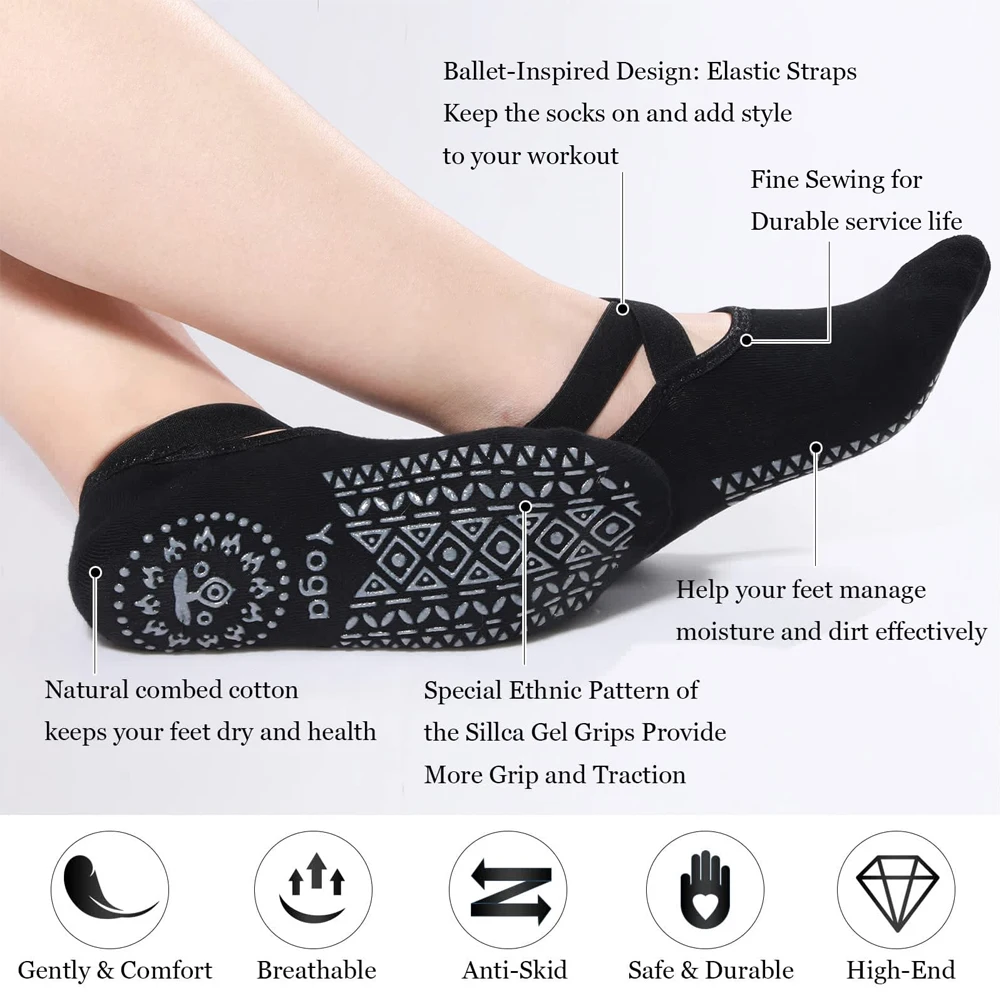 1Pair Yoga Socks for Women Non - Pilates Yoga Barre recension och pris