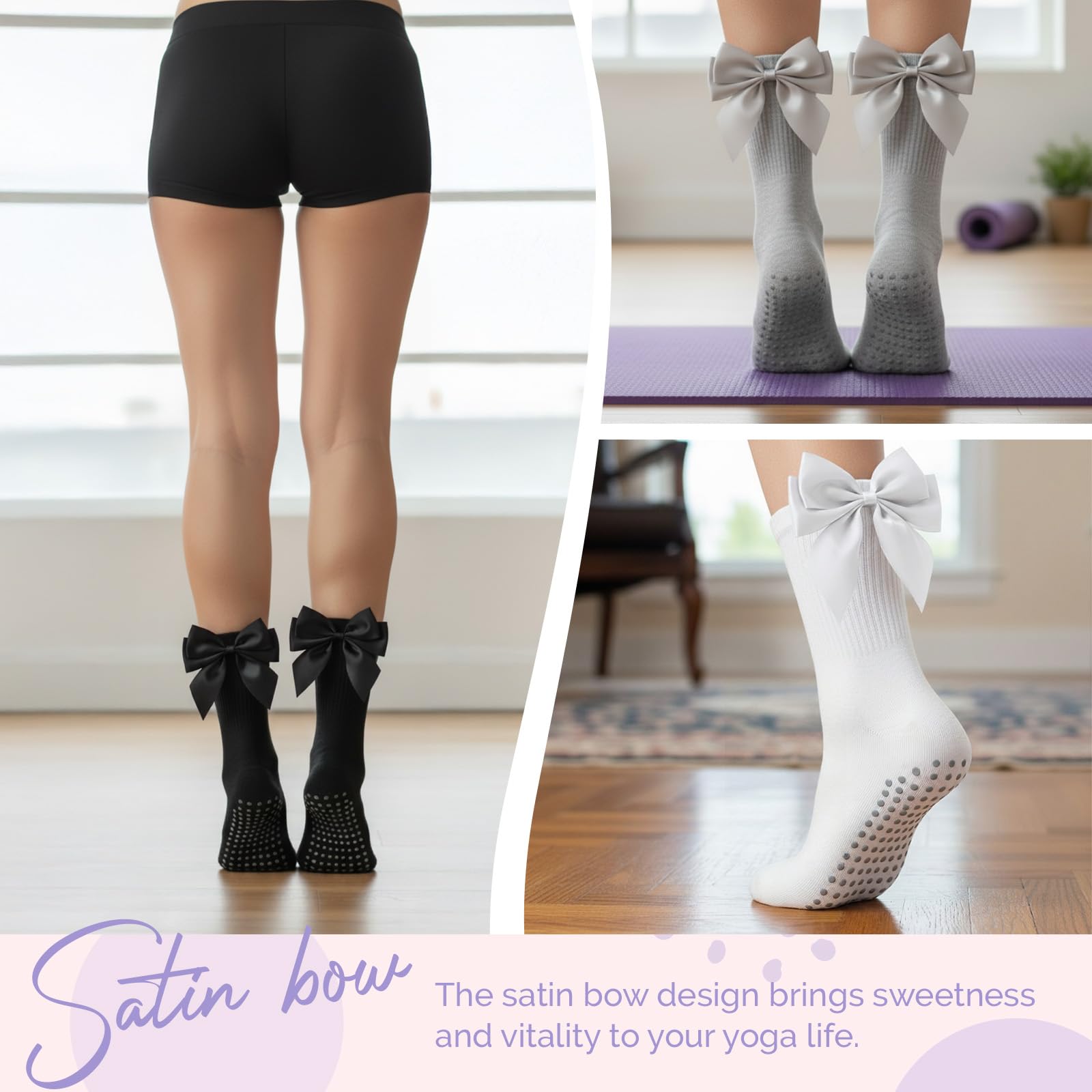 3 Pairs of Women's Non-Slip Pi - Pilates Yoga Gifts recension och pris