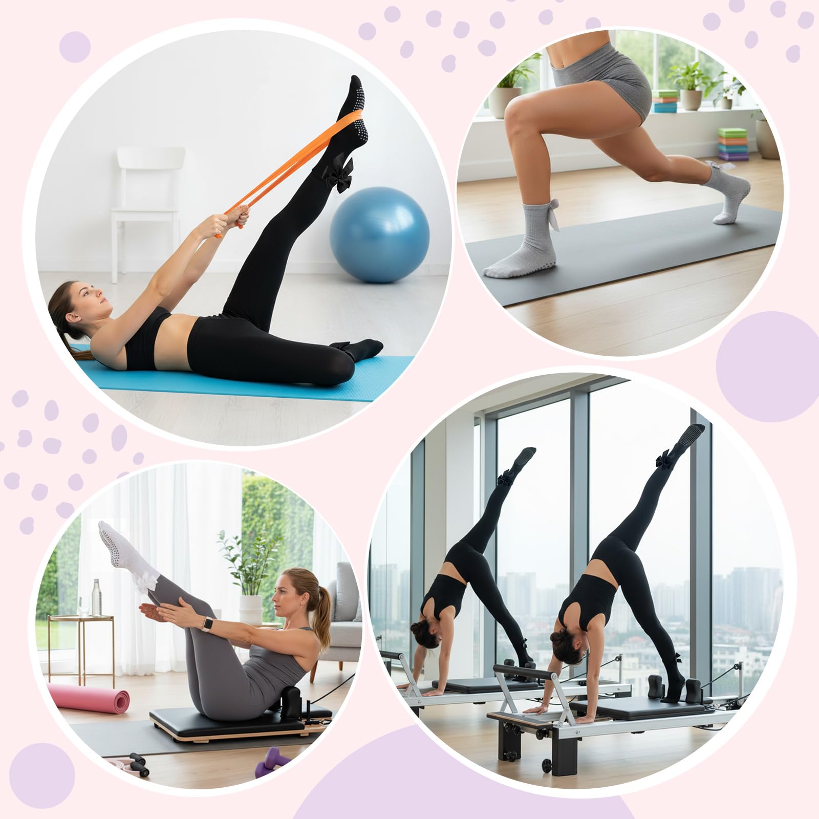3 Pairs of Women's Non-Slip Pi - Pilates Yoga Gifts recension och pris