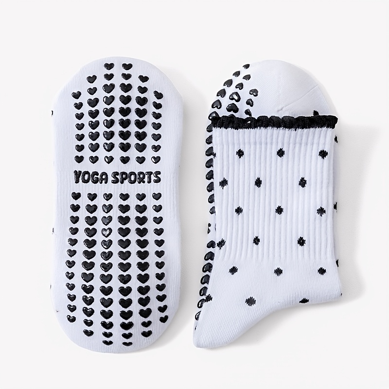 Women's White Black-Dot Non-Sl - Pilates Yoga Barre recension och pris