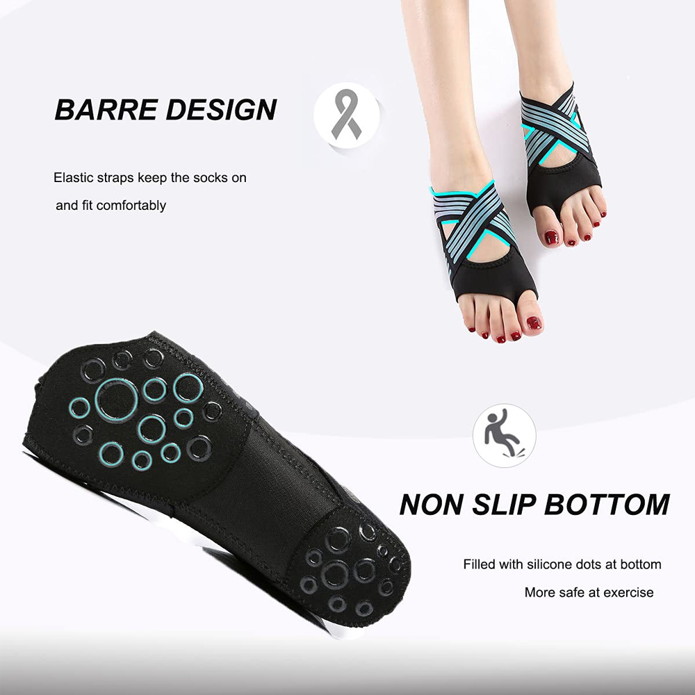 1Pair Women Non-Slip Toeless G - Pilates Yoga Barre recension och pris