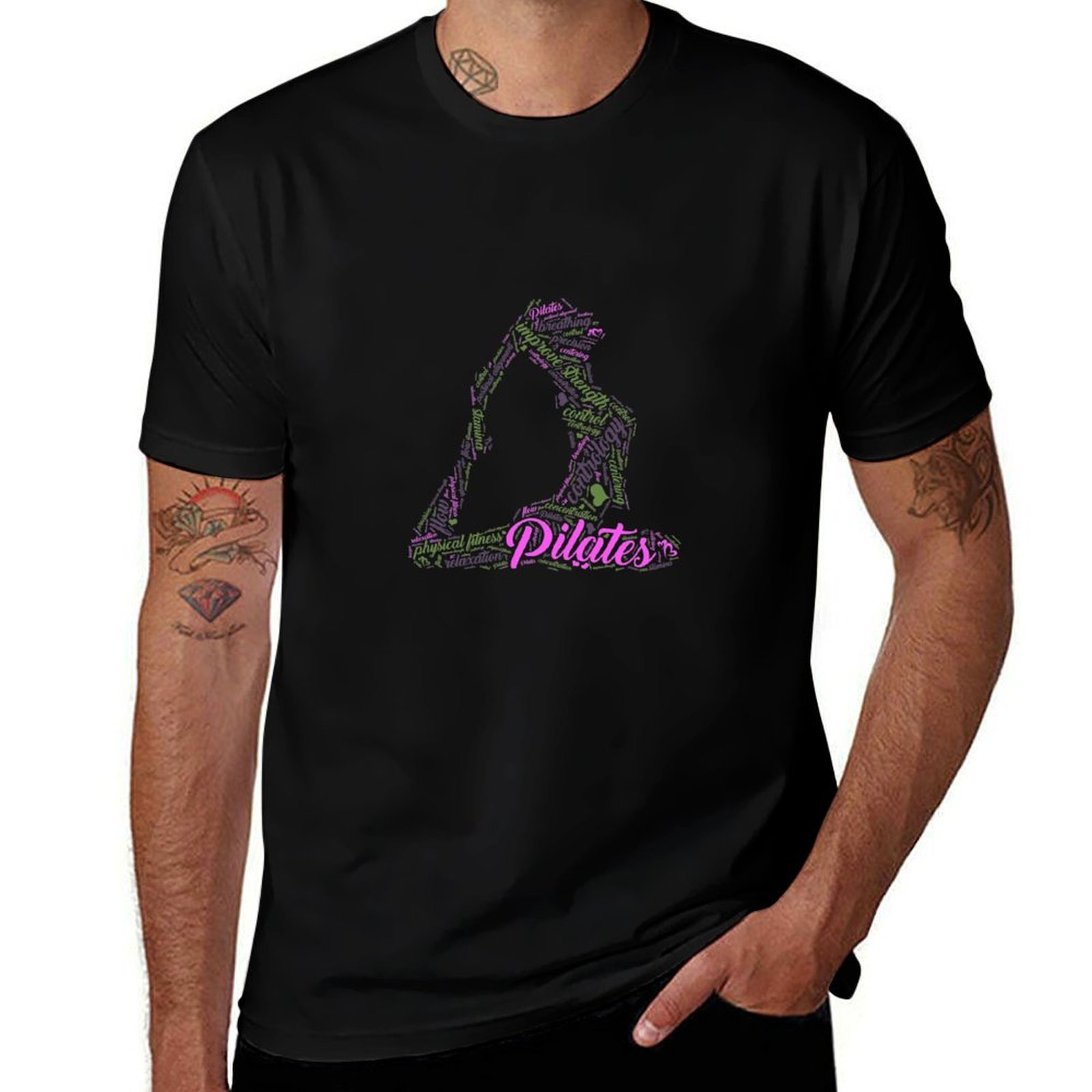 Womens Fun Word Cloud and Cute - Pilates Yoga Gifts recension och pris