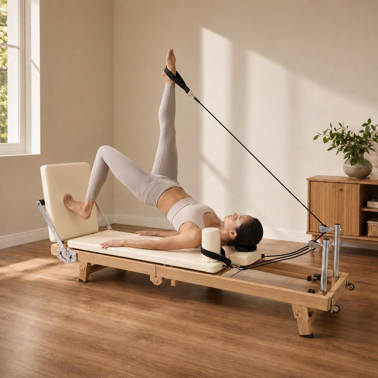 75 Inch Foldable Pilates Refor - Pilates Reformer Spring recension och pris