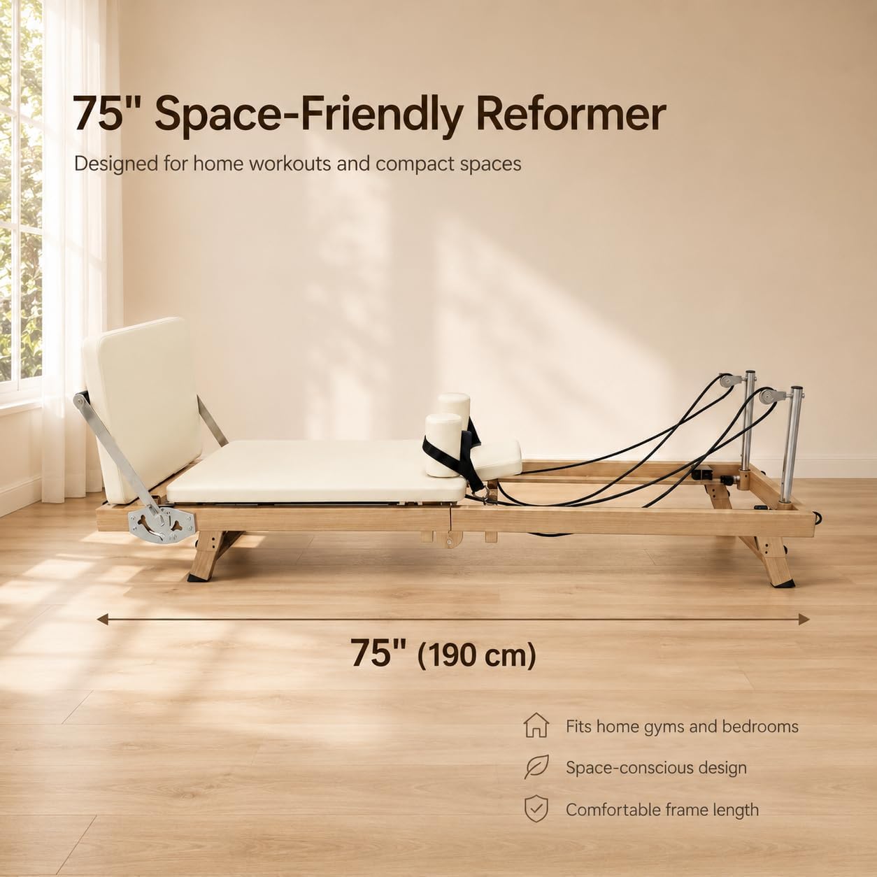 75 Inch Foldable Pilates Refor - Pilates Reformer Spring recension och pris
