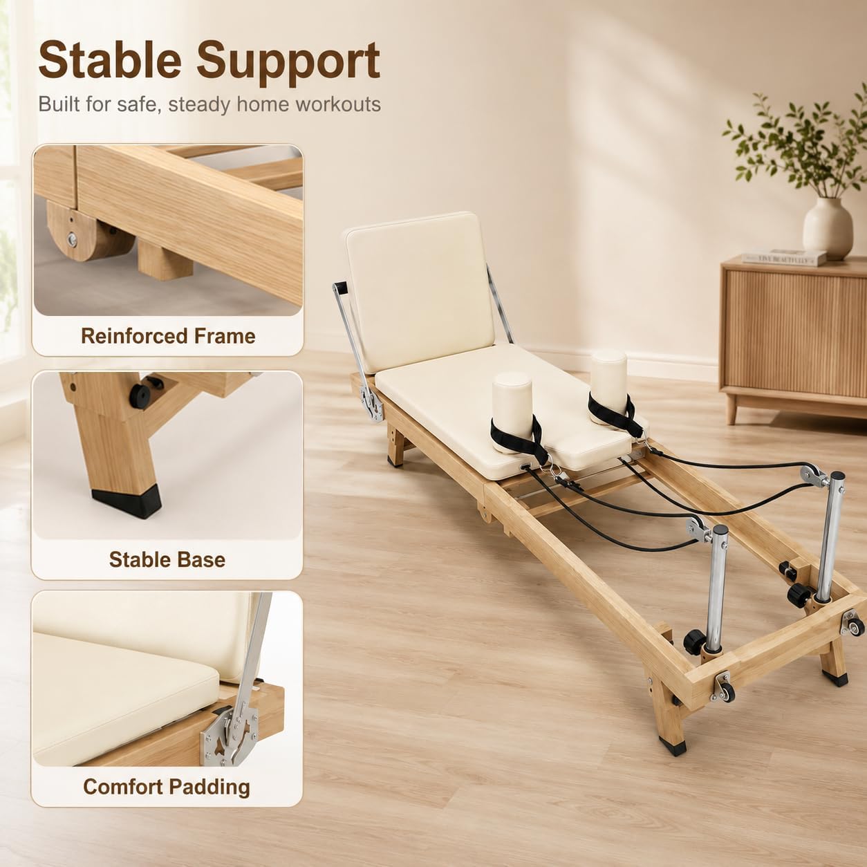 75 Inch Foldable Pilates Refor - Pilates Reformer Spring recension och pris