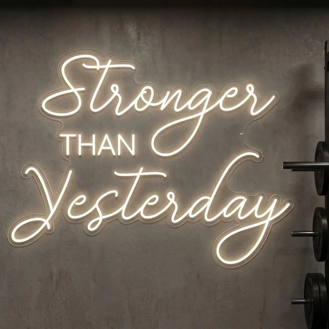 Stronger than Yesterday Neon S - Pilates Yoga Gifts recension och pris