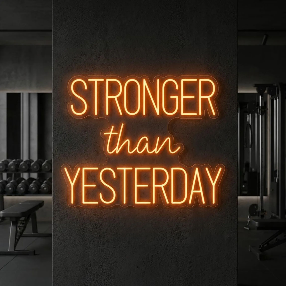 Stronger than Yesterday Neon S - Pilates Yoga Gifts recension och pris