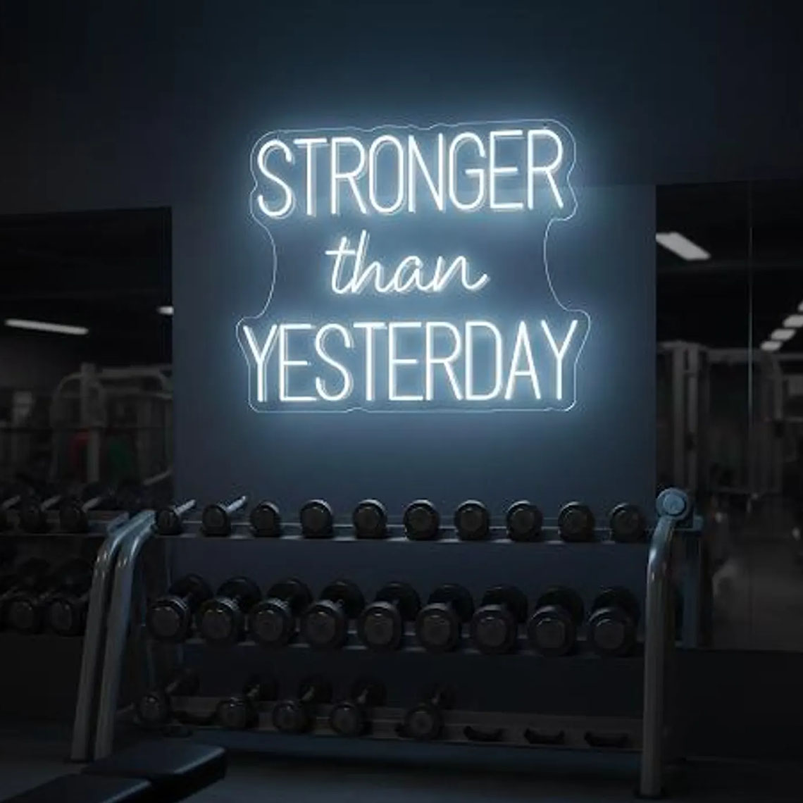 Stronger than Yesterday Neon S - Pilates Yoga Gifts recension och pris
