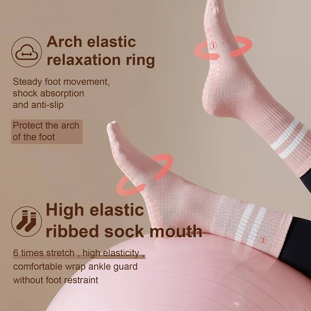 Yoga Pilates Socks with Grips  - Pilates Yoga Barre recension och pris