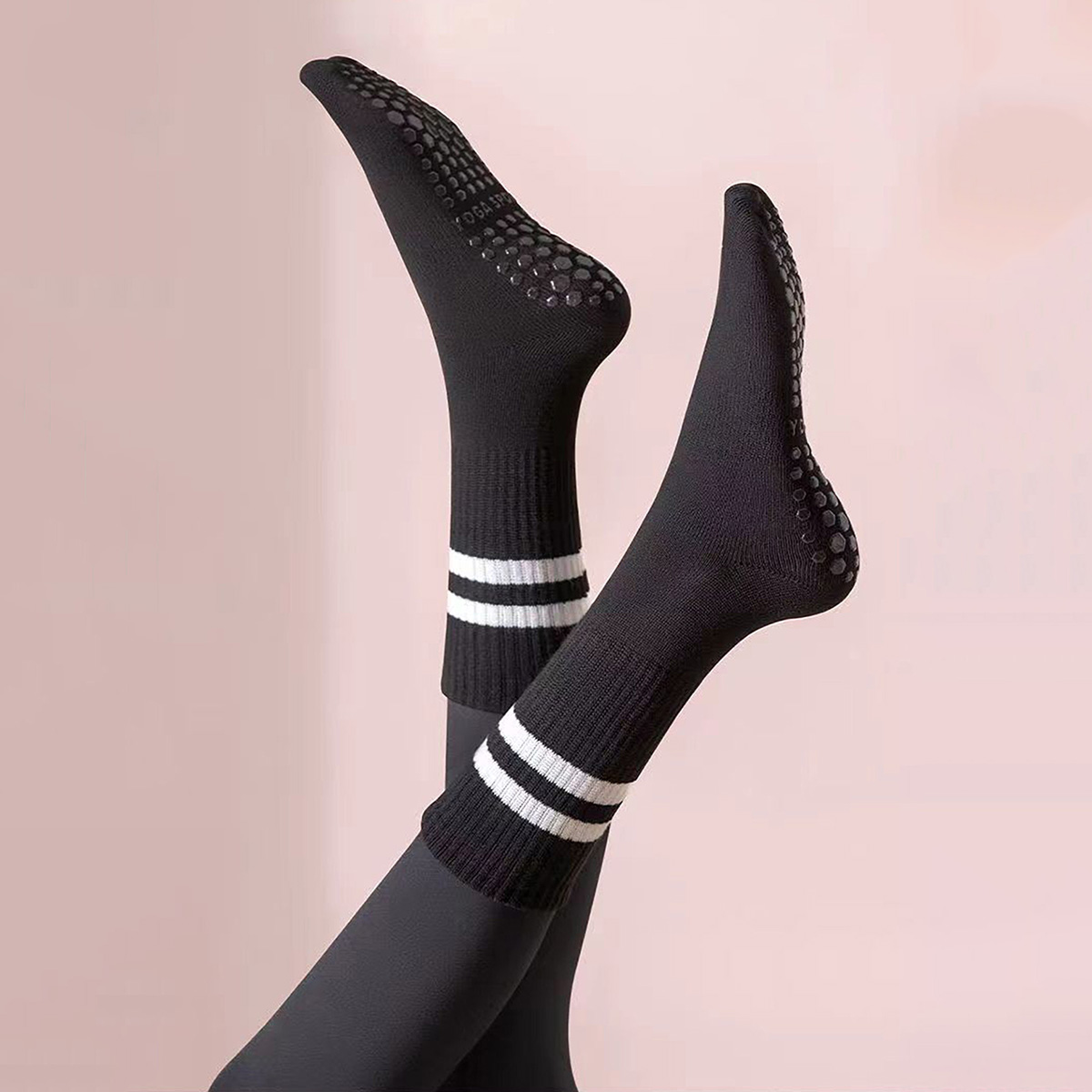 3 Pairs Long Yoga Socks with G - Pilates Yoga Barre recension och pris