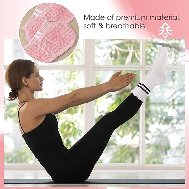 1 Pairs Stripe Ruffle Pilates  - Pilates Yoga Barre recension och pris